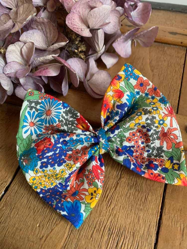 Barrette Liberty Margaret Annie multicolore bleu XL Papillon