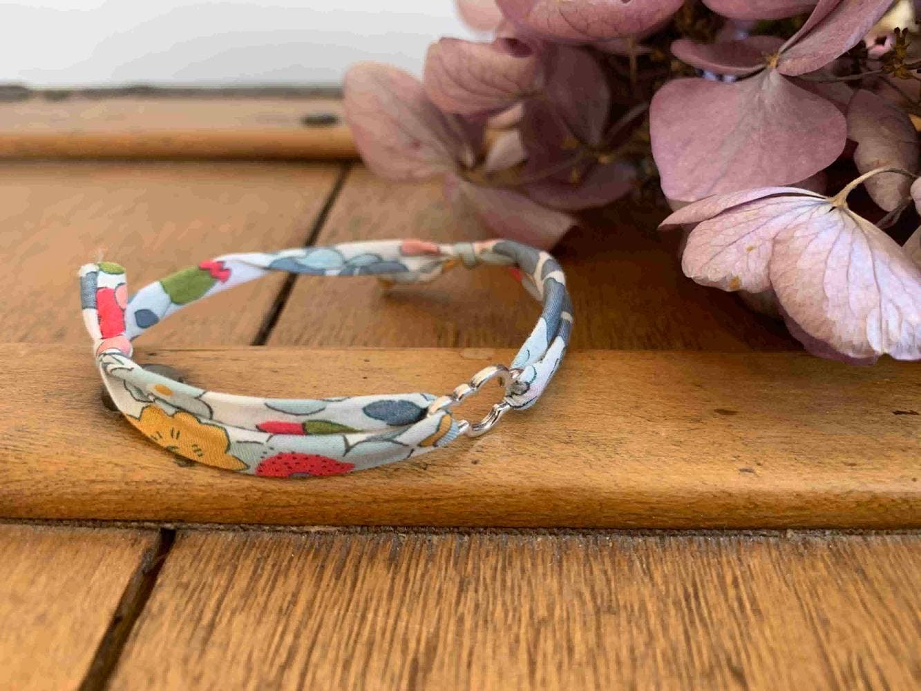 Bracelet Liberty Betsy Porcelaine petit nuage argenté 