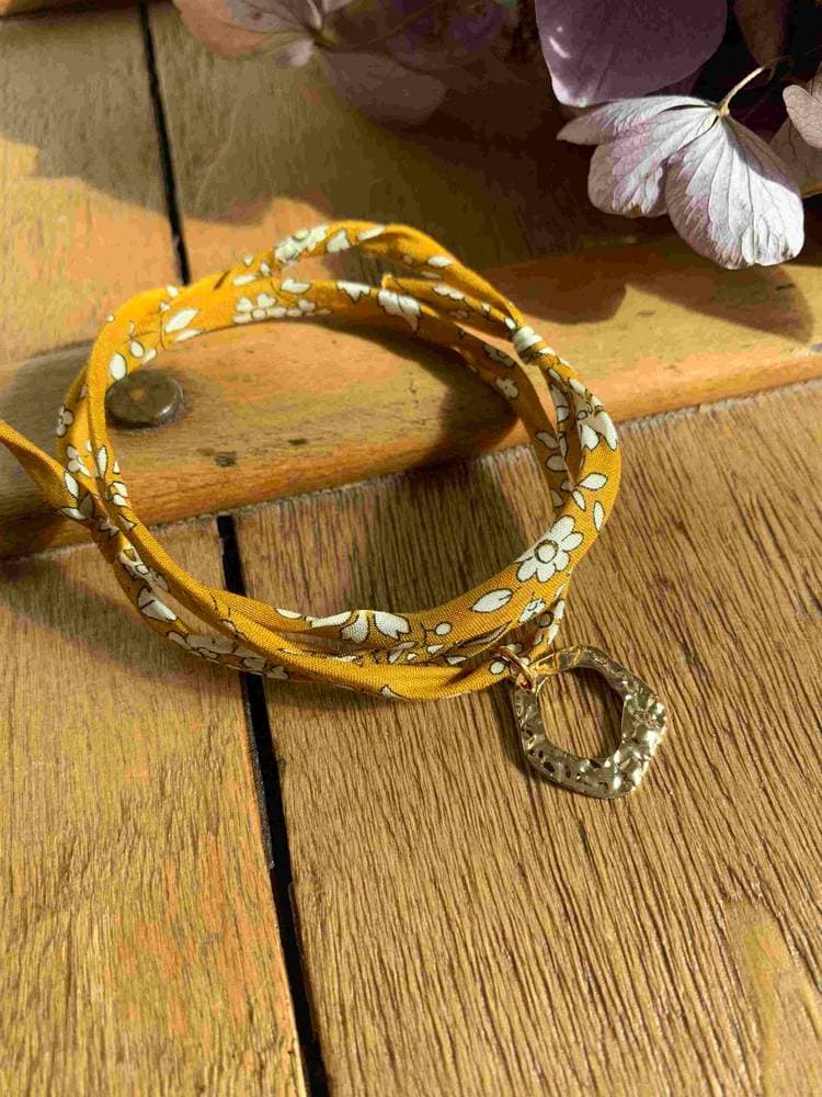 Bracelet Liberty Capel moutarde deux tours