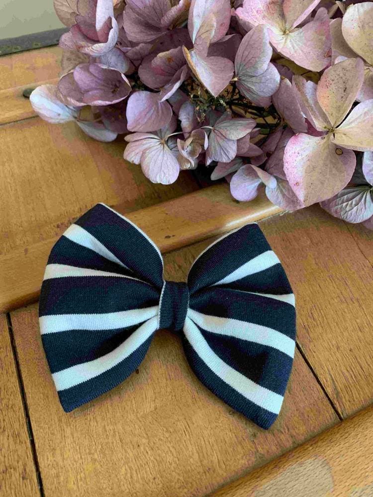 Barrette Marinière marine Taille XL Papillon