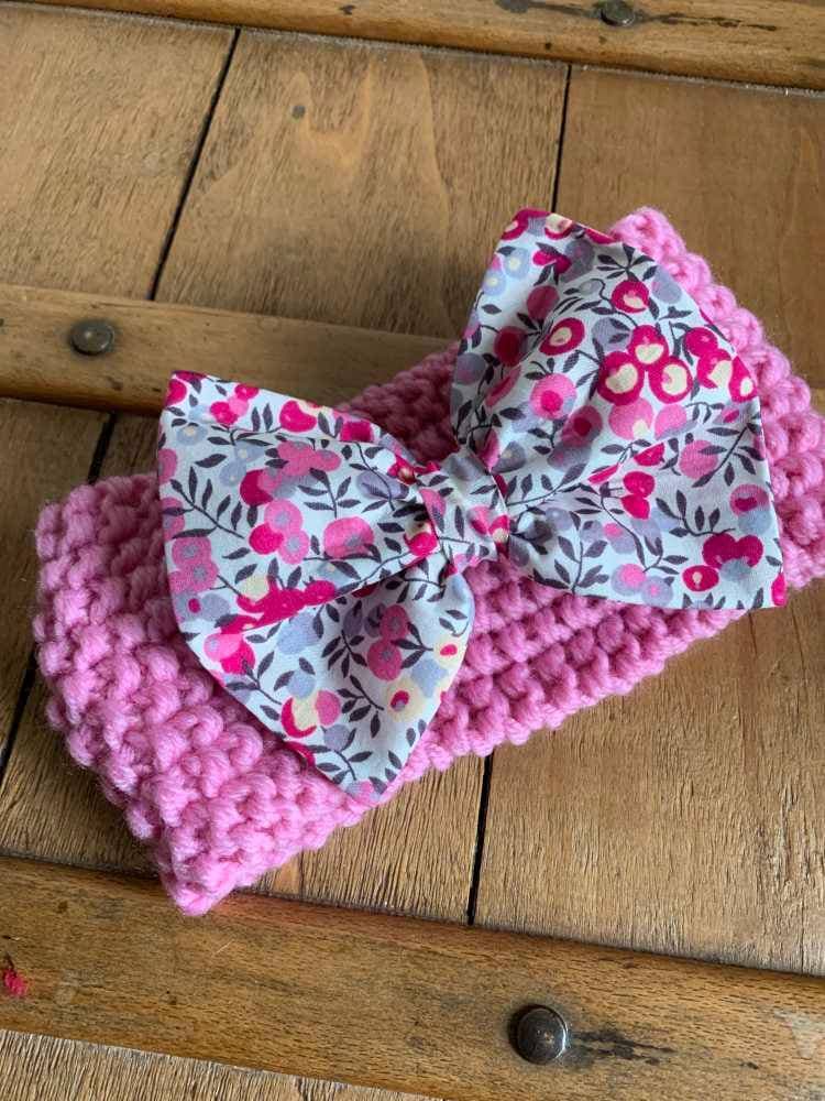 Bandeau cache oreilles 0-24 mois Liberty Wiltshire Bougainvillée