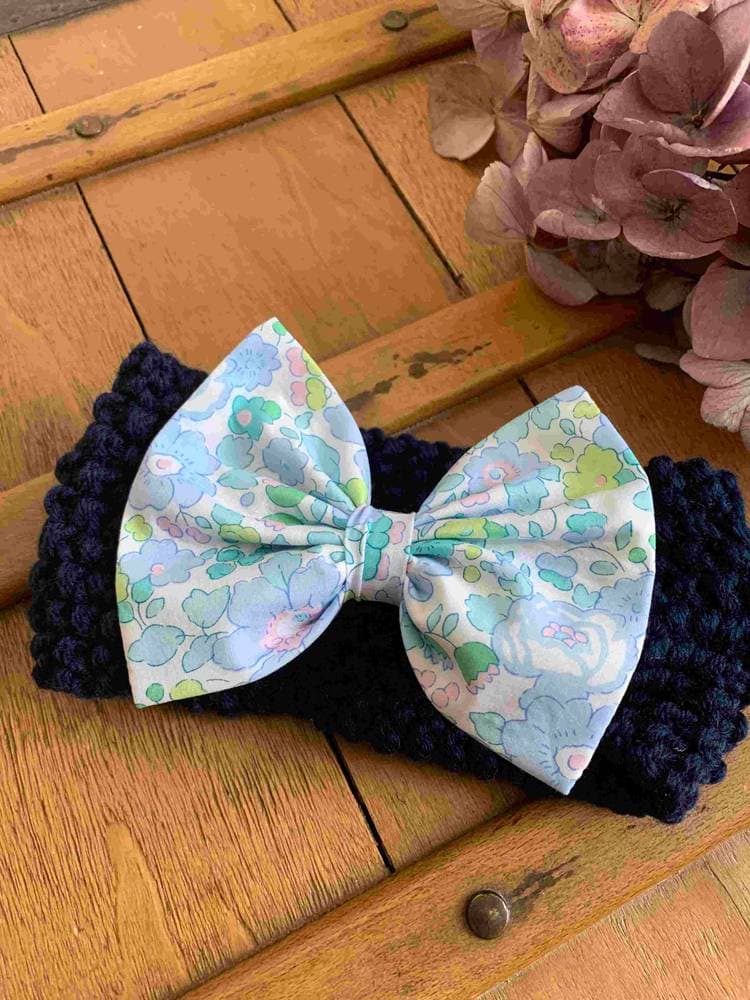 Bandeau Cache oreilles marine Liberty Betsy Spring 0-24 mois