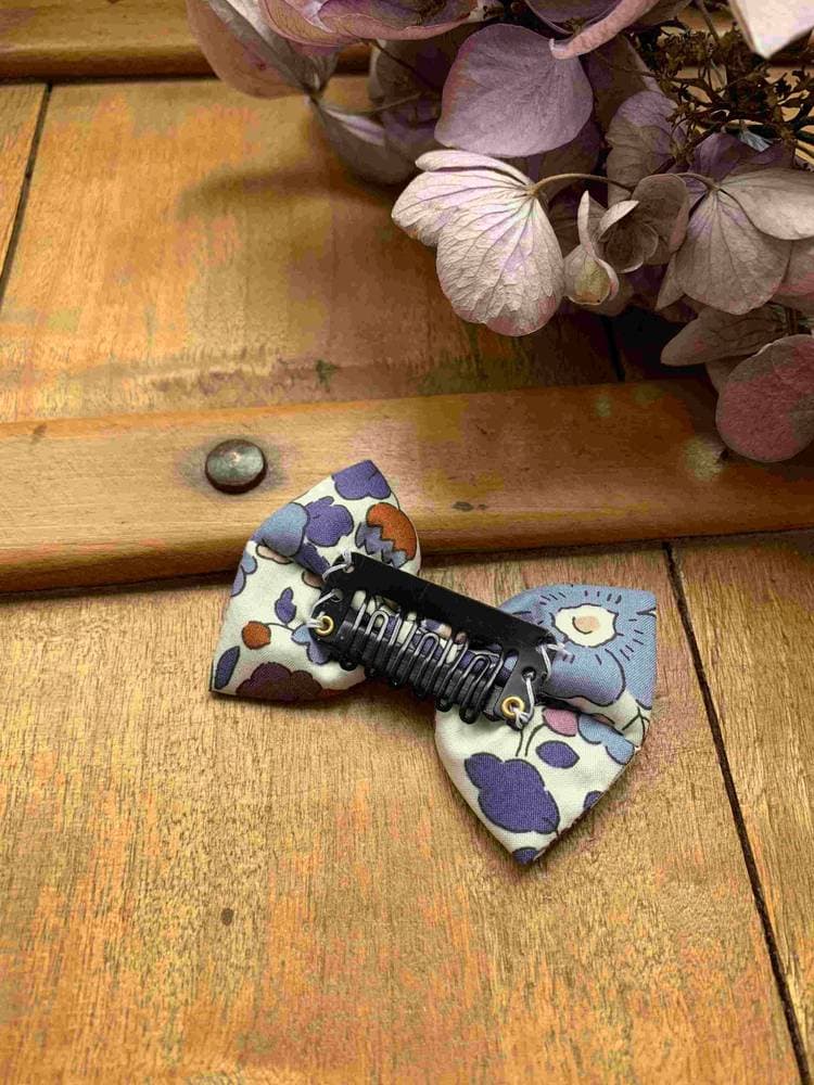 Barrette anti glisse Liberty Betsy Aubergine