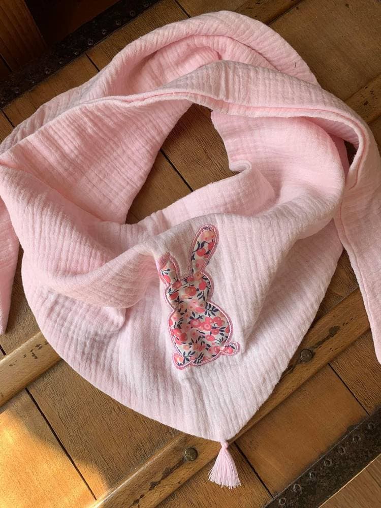 Chèche enfant plumetis ou double gaze à personnaliser sur commande