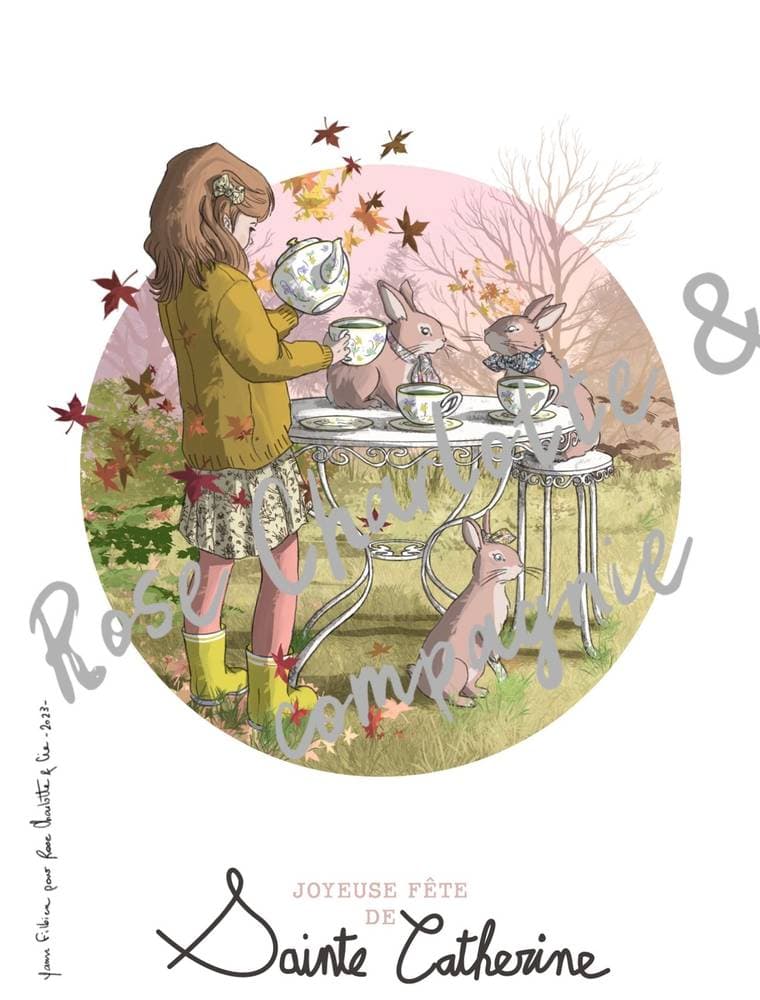 Carte Sainte Catherine « Goûter d’automne »