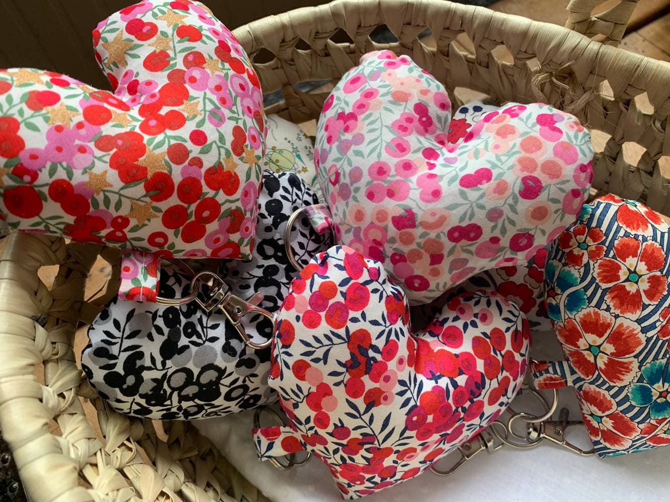 Porte clés coeur Liberty Wiltshire Matin d'hiver