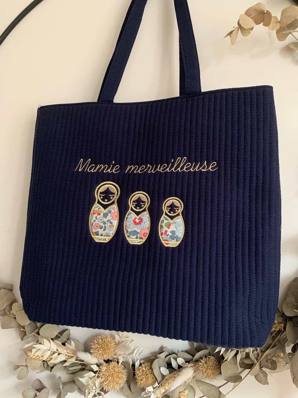 Grand cabas à personnaliser sur commande