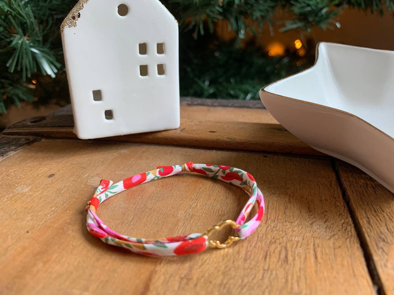 Bracelet Liberty Wiltshire stars rose nuage doré