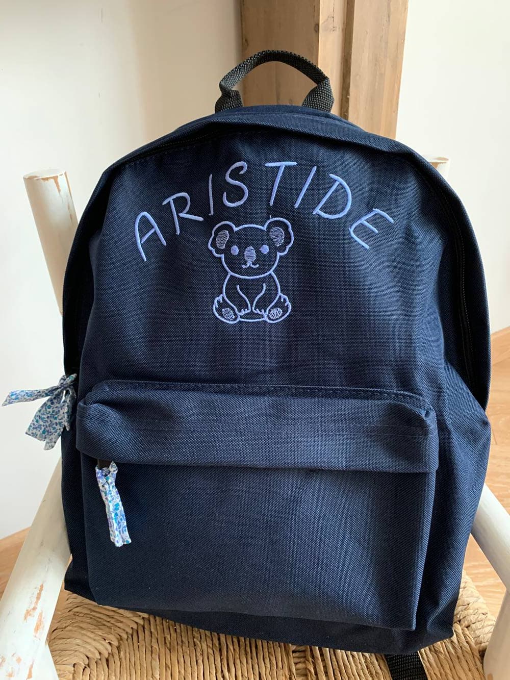 Sac à dos marine brodé Liberty à personnaliser sur commande