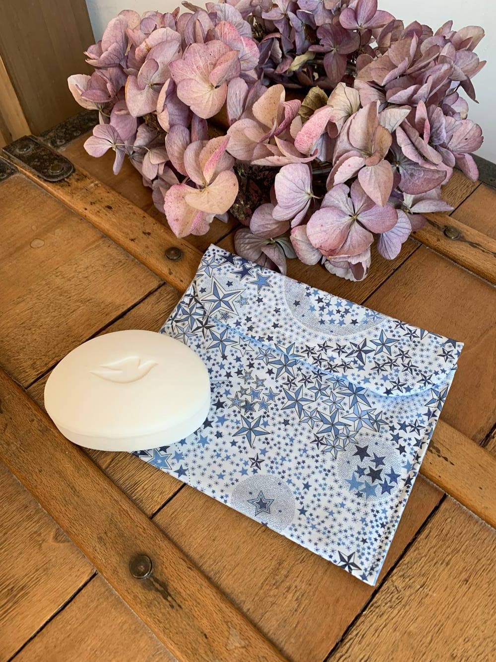 Pochette Liberty enduite pour savon Adelajda