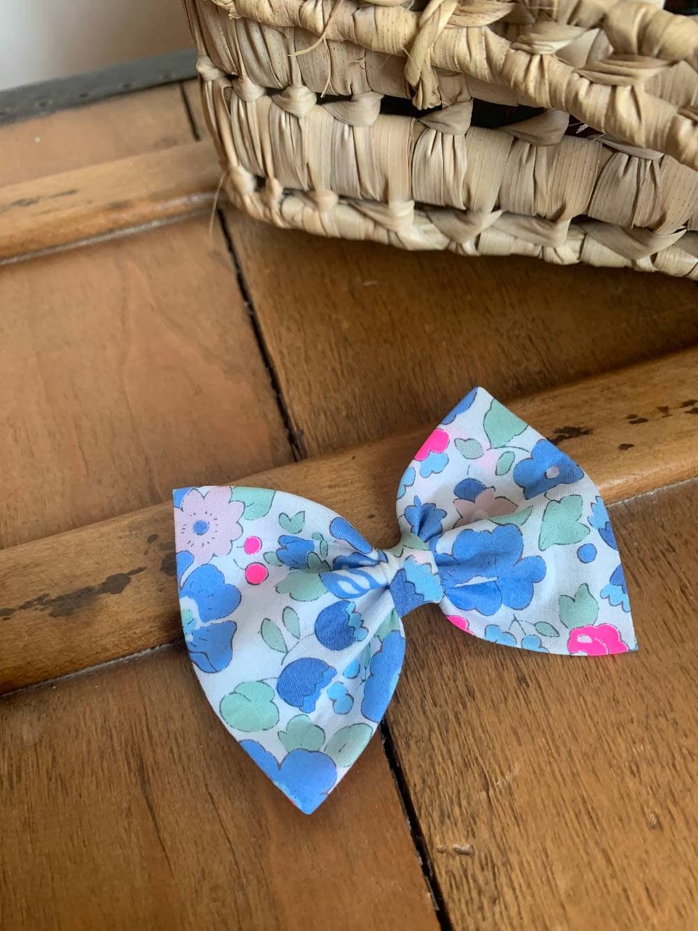 Barrette Liberty Betsy Néon bleu et rose Taille L