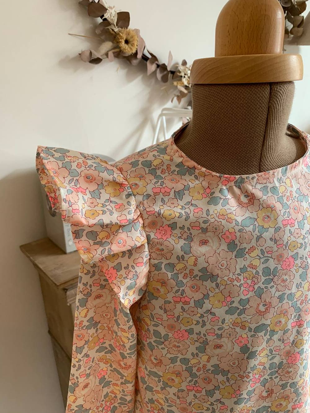 Blouse sans empiècement finitions au choix Liberty exclusif sur commande