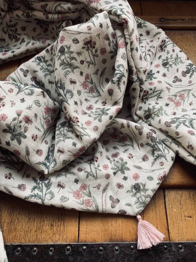 Chèche double gaze « Les petits chardons »