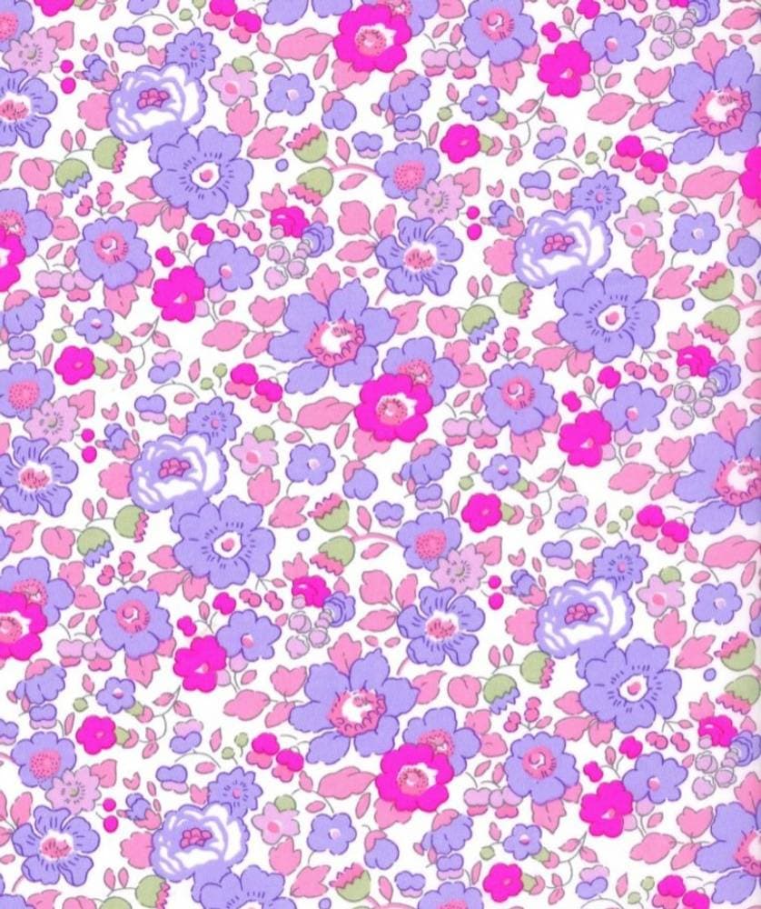 Tissu Liberty Betsy Néon violet Tana Lawn vendu par multiple de 10 X 137 cm