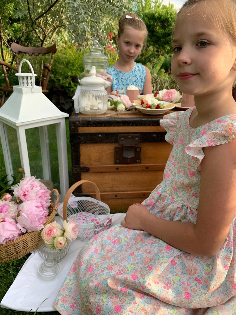 Panier décoré Liberty au choix sur commande