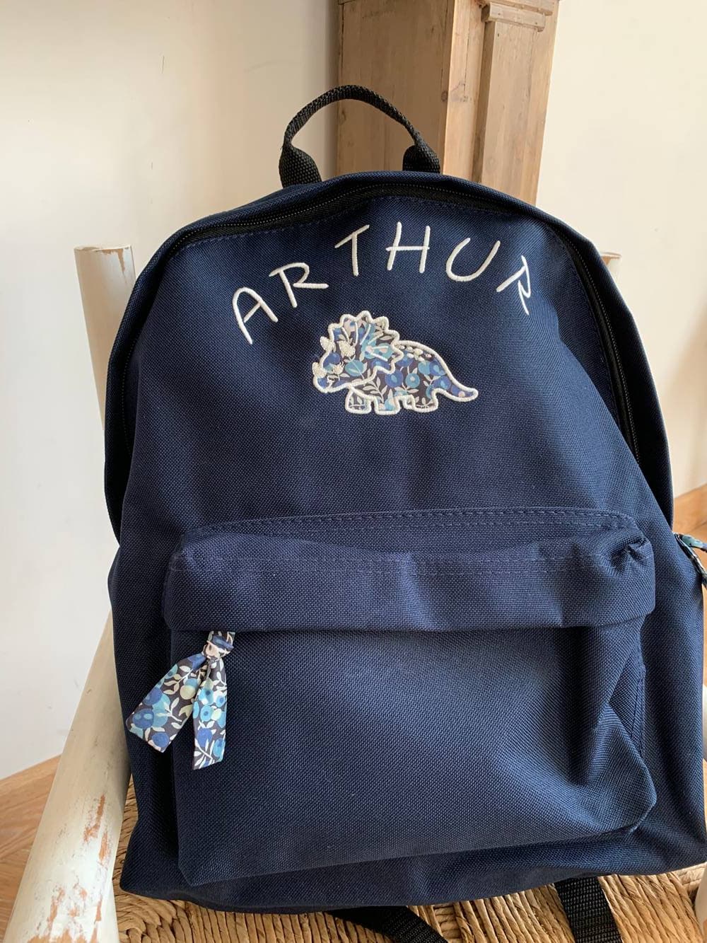 Sac à dos marine brodé Liberty à personnaliser sur commande