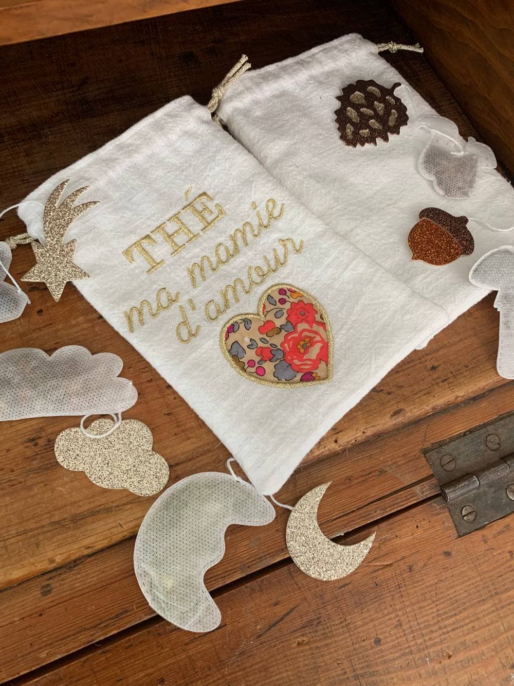 Pochon à message pour le Thé + 5 sachets de thé