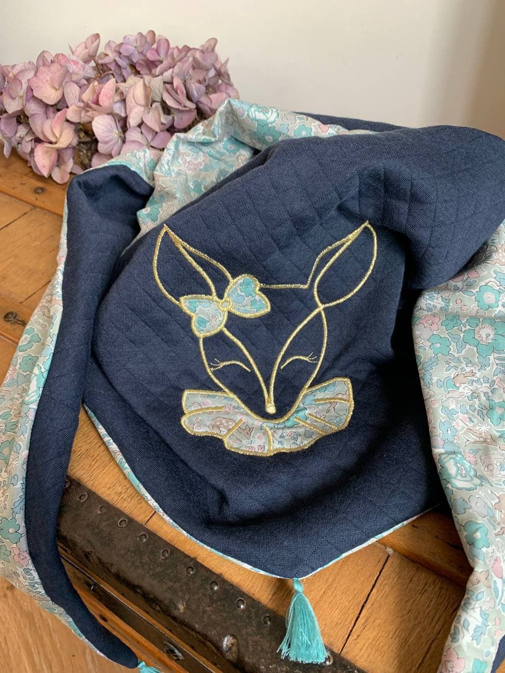 Chèche Liberty Betsy Woodland brodé Bichette