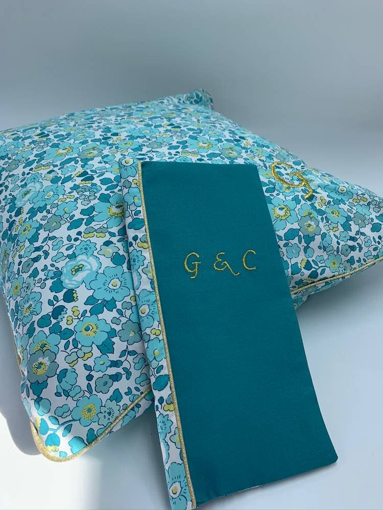 Housse de coussin 40 x 40 cm Liberty exclusif au choix avec ou sans passepoil