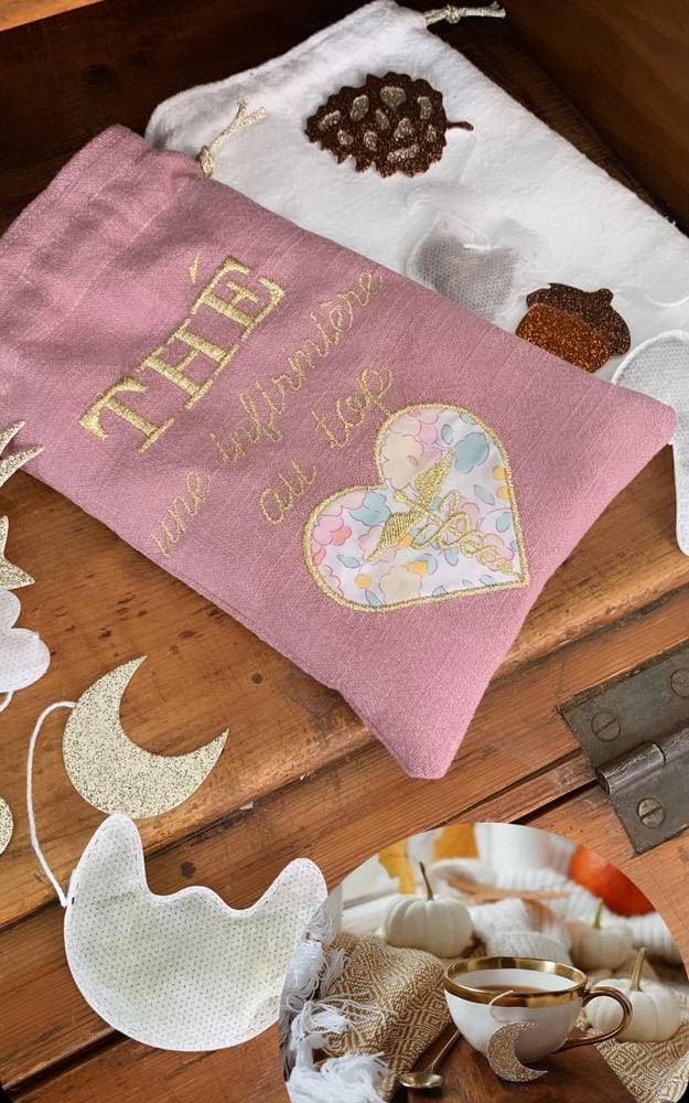 Pochon à message pour le Thé + 5 sachets de thé