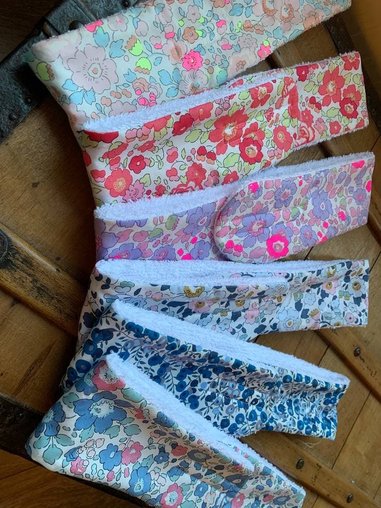 Bandeau Liberty et éponge démaquillage soin du visage Liberty au choix sur commande