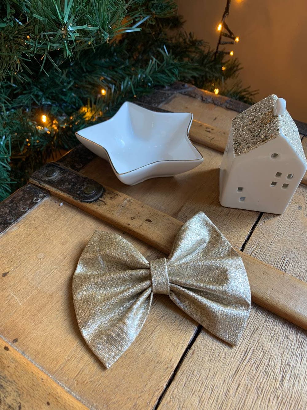 Barrette dorée XL Papillon