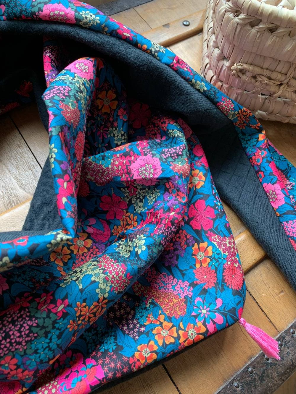 Chèche Liberty doublure chaude Ciara pétrole