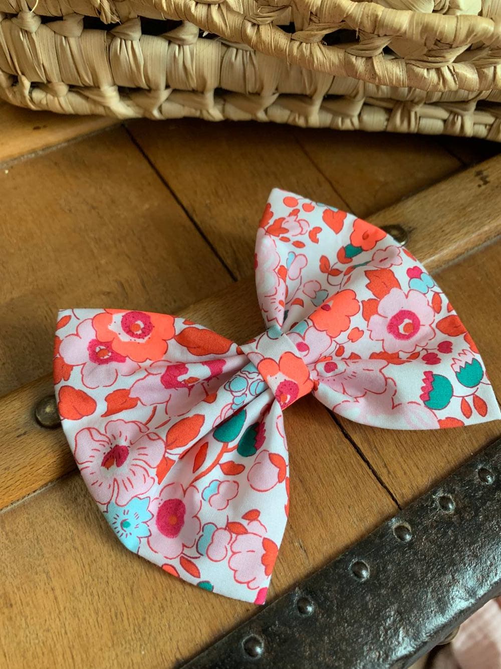 Barrette Liberty Betsy Géranium XL Papillon