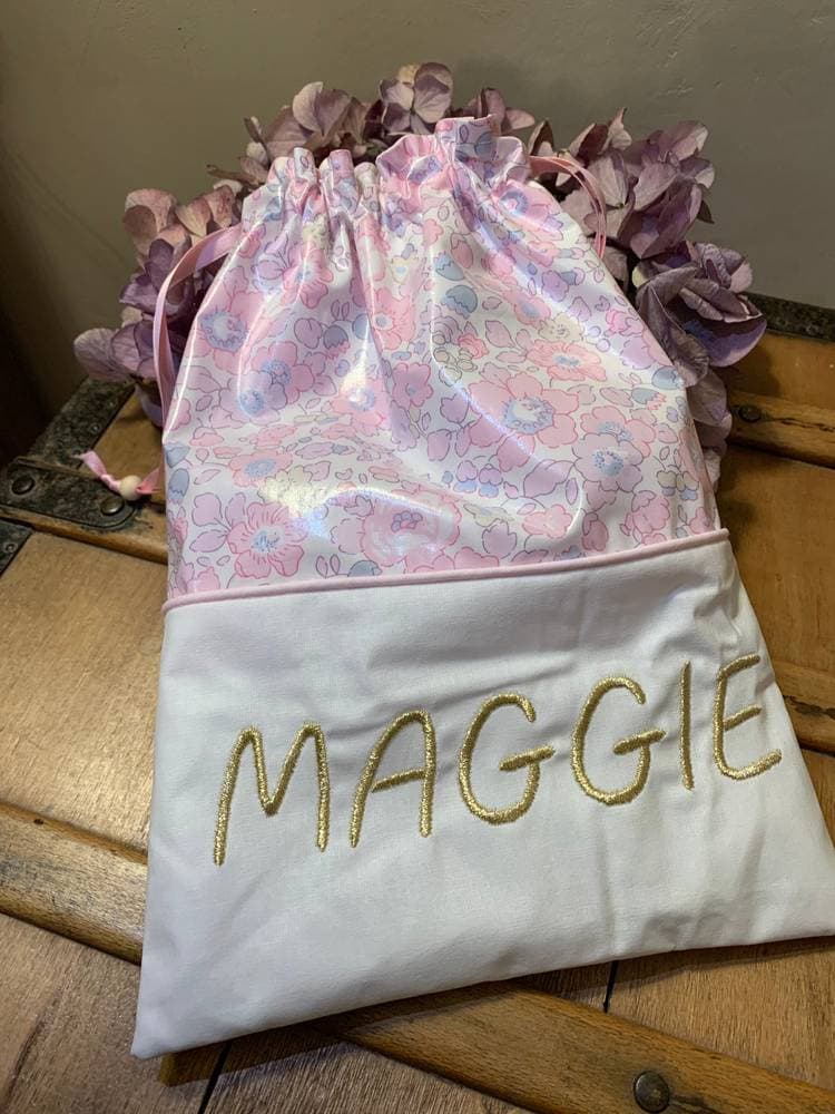 Pochon enduit à personnaliser avec prénom sur commande