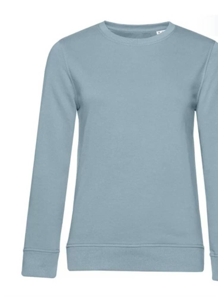 Sweat bleu gris femme coton bio à personnaliser sur commande