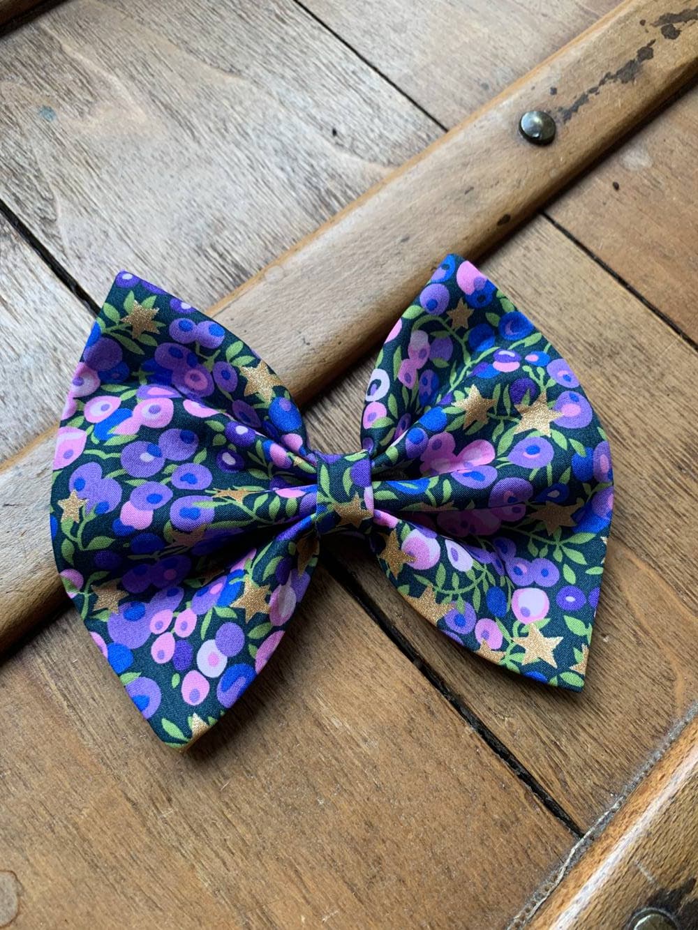 Barrette Liberty Wiltshire Stars violet XL Papillon