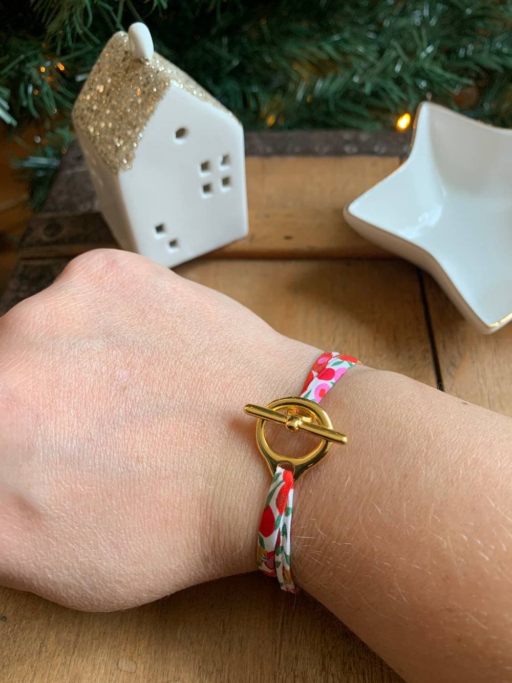 Bracelet Wiltshire stars rose bijou fermoir