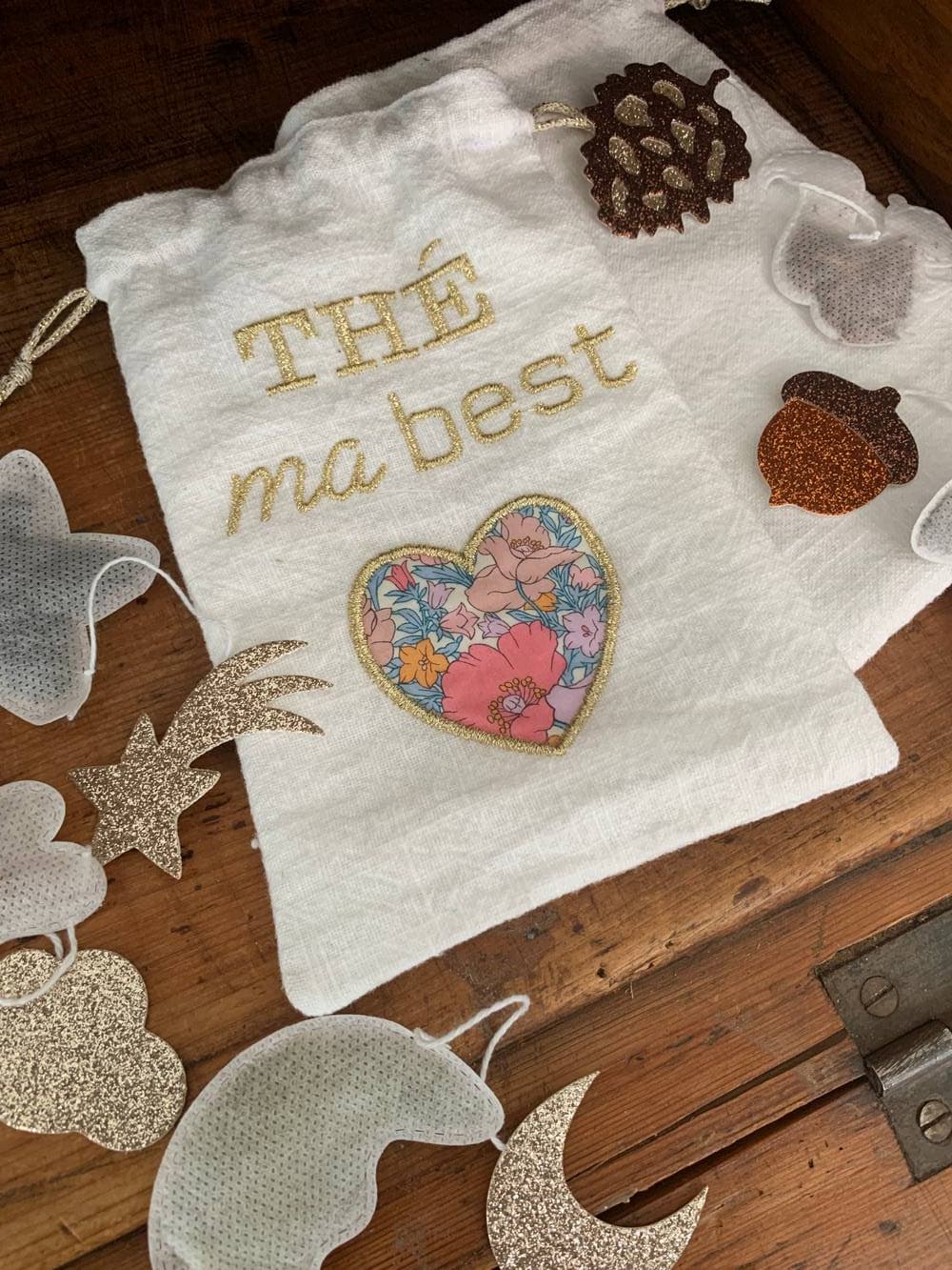 Pochon à message pour le Thé + 5 sachets de thé