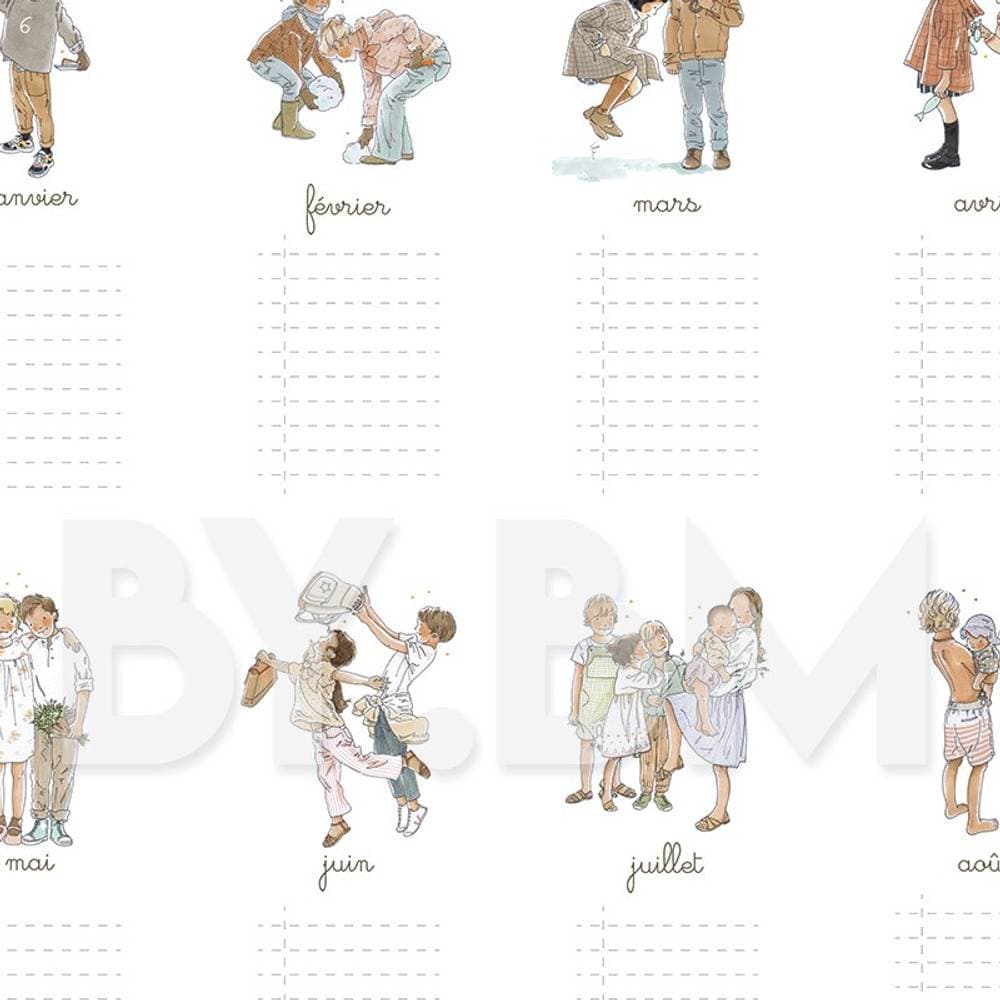 Le calendrier des anniversaires