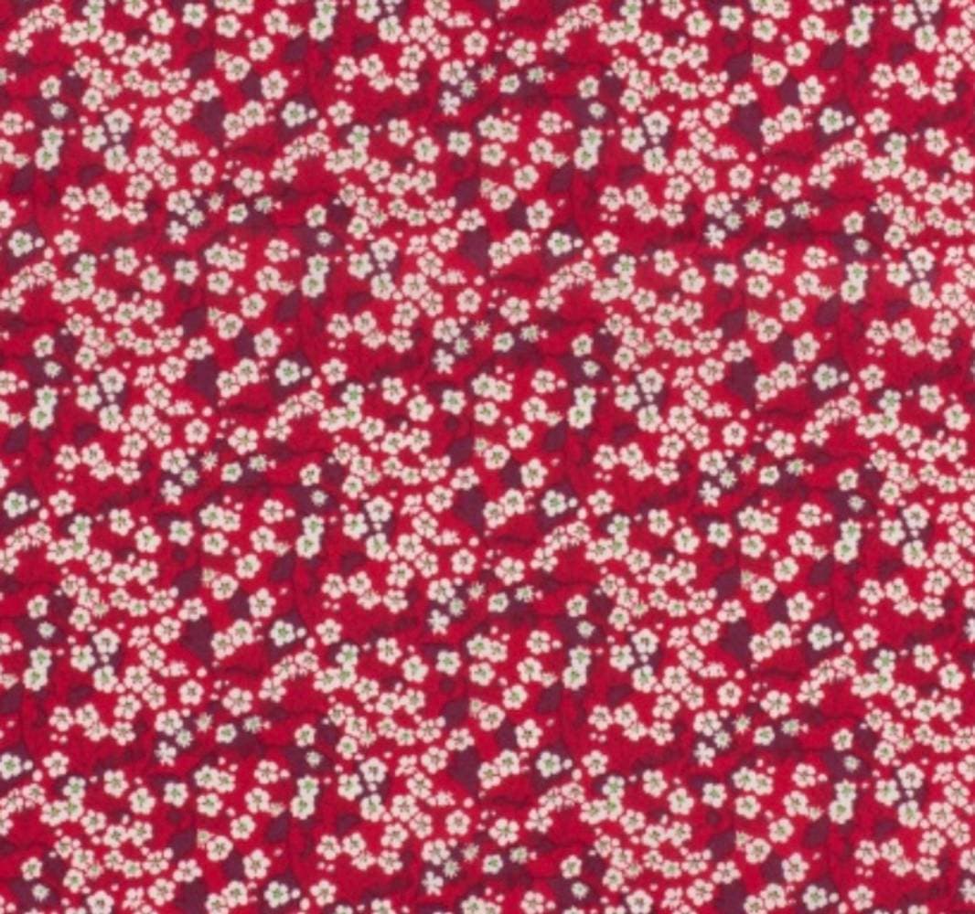 Liberty Mitsi Valeria fraise des bois vendu par multiples de 10 x 137 cm